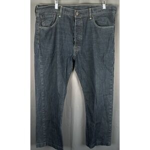 Levis 501 Jeans Mens 38x32 Blue‎ Denim Straight Leg Button Fly 100% Cotton